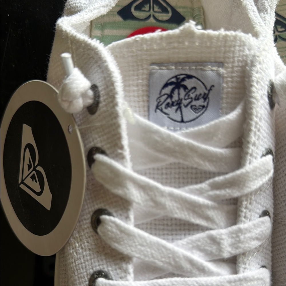 ROXY White Canvas SLIP-on Sneakers - Picture 4 of 7
